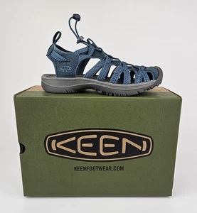 KEEN Women's Whisper Closed Toe Adventure Sandal Shoe - Smoke Blue Size 7 - Picture 1 of 17