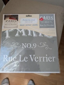 Deco Art Americana Dekor Schablone, The Parisian Street, 12”x12” Laser Cut - Bild 1 von 2