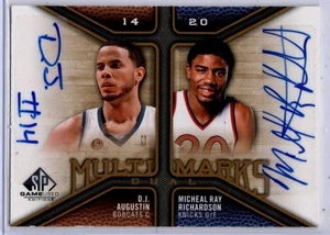 2009-10 SP Game Used Multi Marks D.J. Augustin Michael Richardson AUTO KNICKS - Picture 1 of 1