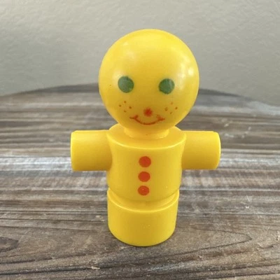 Tinker Toy Replacement Part Plastic Vintage Yellow Figure Man/Boy People EUC - Image 1 of 4