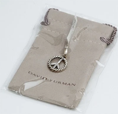 DAVID YURMAN Signo de la Paz Símbolo Plata de Ley 925 Dije Colgante SOLO Foto 1 de 4