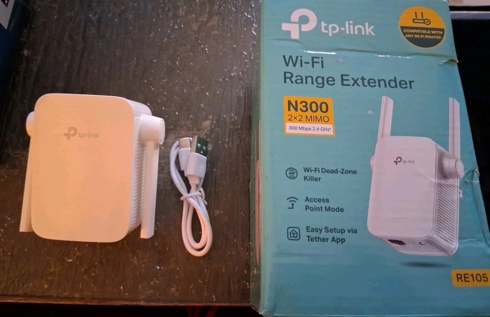 TP-Link RE105 N300 300Mbps Wi-Fi Range Extender Repeater Booster TL-WA855RE USED - Image 1 of 1