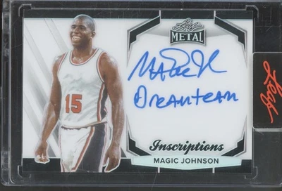 2024 Leaf Metal Inscriptions Silver Magic Johnson 47/150 Auto Autograph - Image 1 of 2