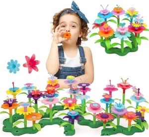Blumengarten Bauspielzeug für Mädchen Jungen, kreatives Blumengesteck Spielset  - Bild 1 von 8