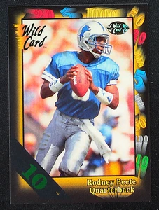 RODNEY PEETE Detroit lions 1991 wild CARD #88 (10) verde 5 strisce - Foto 1 di 2