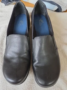 Ecco 360 Ladies Black Leather Size 11M - Picture 1 of 9