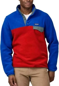 PATAGONIA Mens XL Lightweight Color Block SYNCHILLA Snap-T Fleece Pullover - Picture 1 of 7