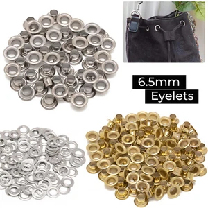 50-1000 piezas ojales con lavadora ojales 6,5 mm hágalo usted mismo bolsas de ropa artesanal de cuero - Imagen 1 de 22