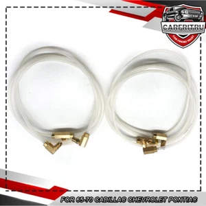  For 1965-1970 Chevrolet Impala Pair Convertible Top Hydraulic Fluid Hose Lines - Picture 1 of 7