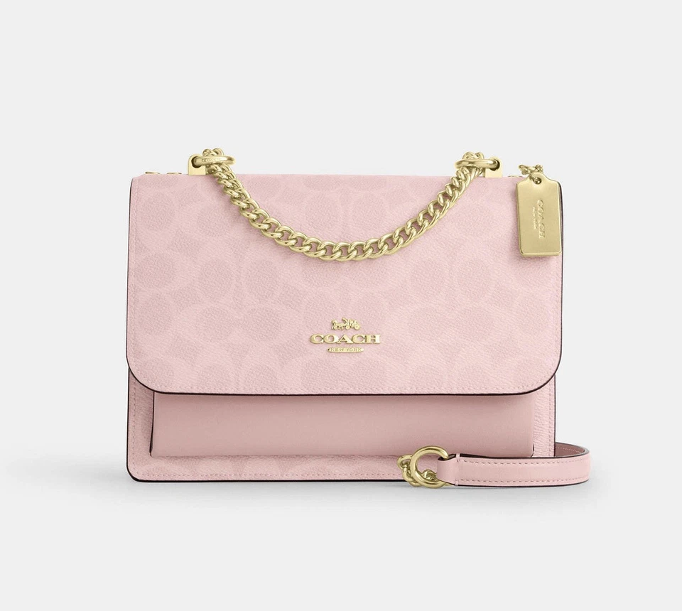 Coach Klare Crossbody Bag In Signature Canvas CAL29 Canvas/Gold/Powder Pink