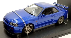 Autoart 1/18 Scale Diecast 77301 - 1999 Nissan Skyline R34 GT-R - Blue - Picture 1 of 5