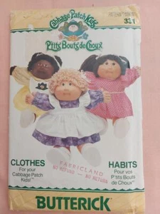Patrón de ropa vintage parche de repollo para niños Butterick 331 - Imagen 1 de 2
