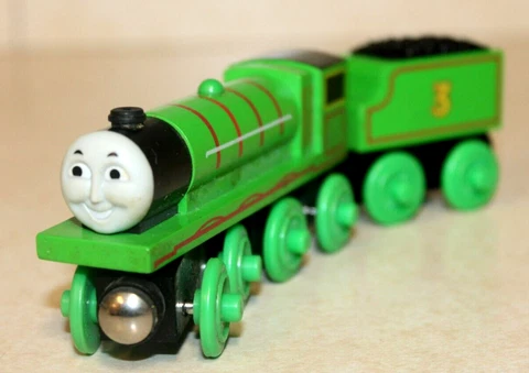 Thomas Wooden Railway Train HENRY Tank Engine Learning Curve Friends MINT! Cover
