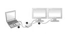 Laptop PC to two External Display HP HSTND-C006 adapter DVI DP up to 6 monitors