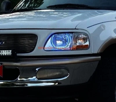 RGB halo ring for Ford F150 F-150 97-03 headlight Demon eye flash DRL Bluetooth - Image 1 of 4