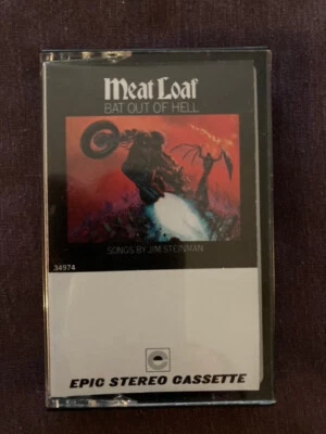 MEAT LOAF BAT OUT OF HELL 1977 CASSETTE  EPIC PET 34974  EX COND - Image 1 of 4
