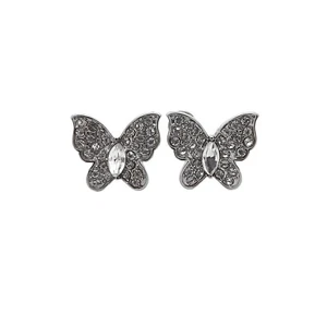 Pendientes Mariposa Nuevos con Estrás Cristal Estilo Post - Imagen 1 de 11