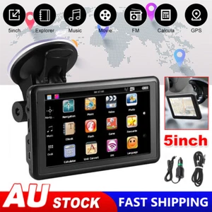 5" 4G LCD Car Navigation GPS Navigator Sat Nav Lifetime Free Map Touch Screen - Picture 1 of 12