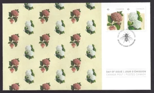 🍁Canada  #2899/2900   "PAIR OF HYDRANGEA"    Brand New  2016  First Day Cover - Picture 1 of 2