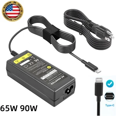 65W 90W For Lenovo USB-C Laptop AC Charger Adapter ThinkPad ZUK Yoga ChromebooK - Image 1 of 4