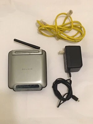 Belkin Mini Wireless G Router F5D7230-4 2.4 Ghz 802.11g 4-Port Wi-Fi ROUTER  - Image 1 of 4