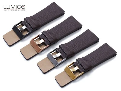 Para reloj diesel marrón oscuro correa de cuero genuino hebilla/cierre para hombre 22-34 mm Foto 1 de 4