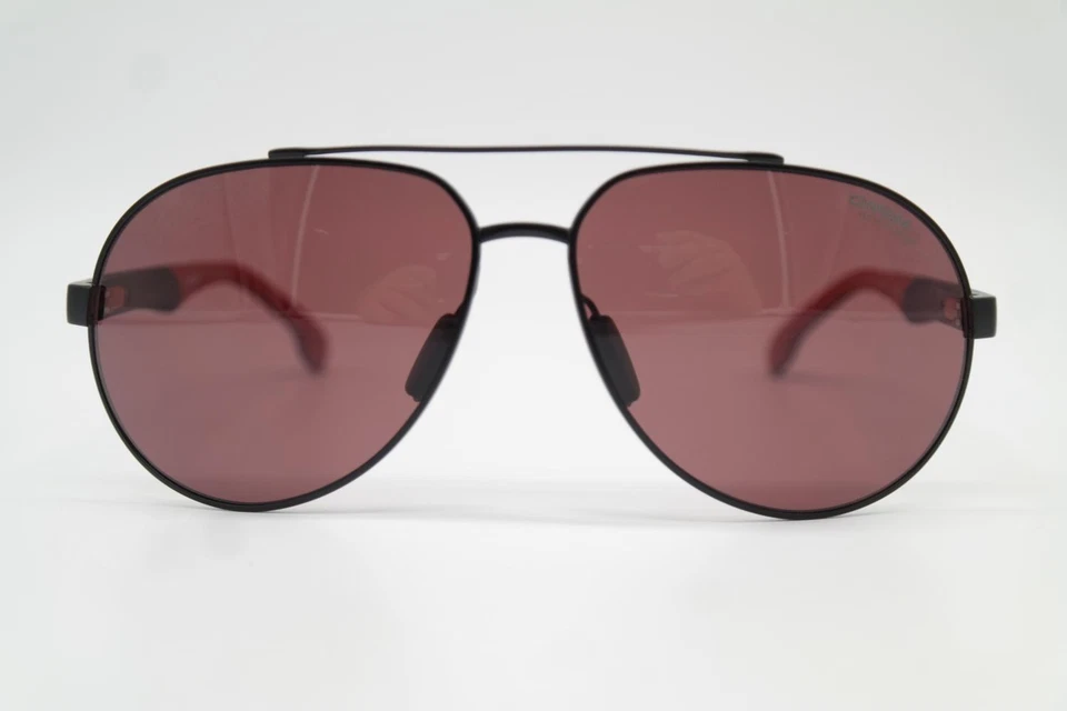 Occhiali da Sole Carrera 8025 Nero Rosso Ovale Occhiali Nuovo - Immagine 1 di 4