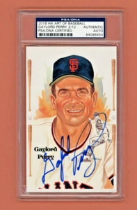 Perez-Steele HOF Gaylord Perry Giants Auto PSA/DNA Authentic - Picture 1 of 2