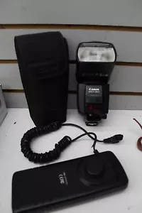 Canon Speedlite 580EX II Flashlight Hot Shoe Mount Flash W/External Bat. Pack - Picture 1 of 17