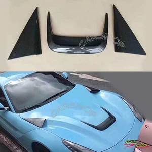 3pcs Real Carbon Fiber Front Hood Engine Cover Trim For Ferrari F12 Berlinetta - Bild 1 von 6