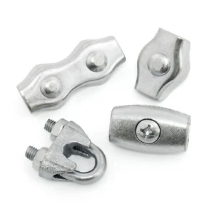 DRAHTSEILKLEMMEN 2mm - 8mm Klemmen Draht Stahlseil Drahtseil 4 Modelle SPARPAKET - Bild 1 von 22