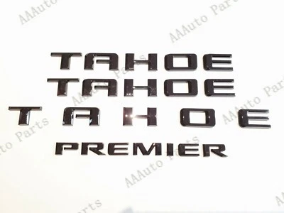 Puerta trasera puerta lateral negra brillante emblema Tahoe Premier 4 piezas Chevrolet Tahoe  Foto 1 de 4