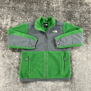 North Face Jacket Girls XL Green Denali Full Zip Fleece Zippered Pockets Logo - Picture 1 of 22