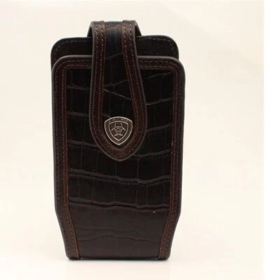 Ariat Croc Print Large Leather Cell Phone Case - Image 1 of 4