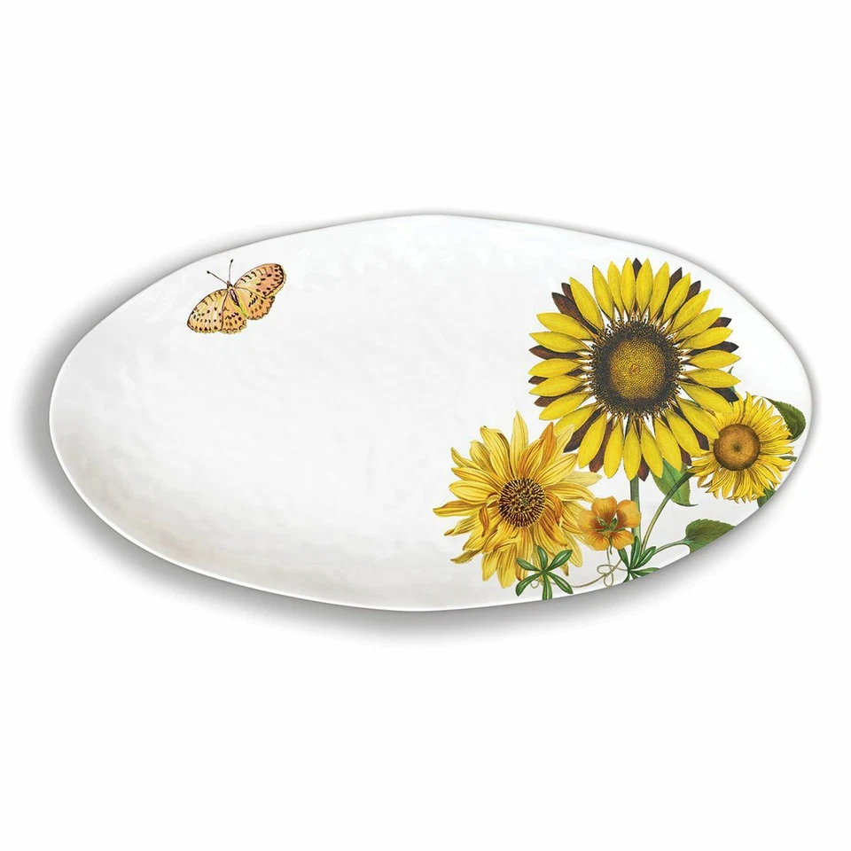 Michel Design Works Sunflower Autumn Fall Melamine Serveware Oval Platter  - Image 1 of 1