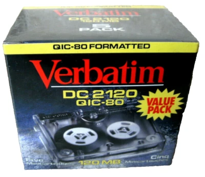 5-Stück Verbatim DC2120 120Mb QIC-80 format Cartridge NEU OVP - Bild 1 von 4