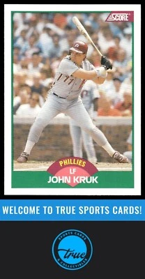 1989 Score Rookie & Traded #70T John Kruk - Image 1 of 2