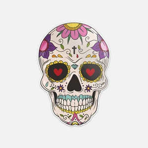 Sugar Skull Dia De Los Muertos Mexican Day Of The Dead Vinyl Sticker Decal - Picture 1 of 1