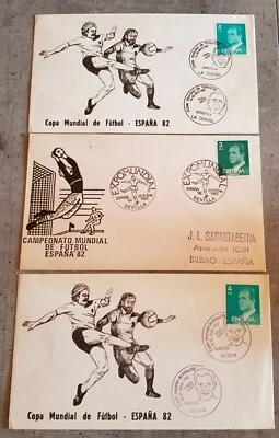 ESPANA 1982 WORLD FOOTBALL CHAMPIONSHIP 3 COVERS  - Image 1 of 2