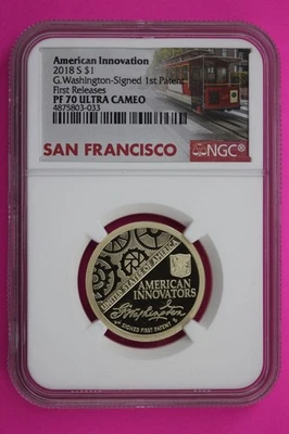 2018 PF 70 Proof Ametican Innovation Dollar NGC Graded Certified Authentic 542 - Image 1 of 3