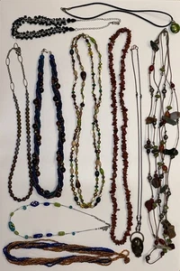 Trödel Schubladen Schmuck Konvolut Trachten Halsketten 10 Stück - Bild 1 von 17