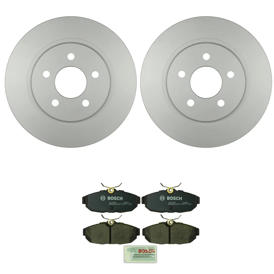 Bosch Rear Quietcast Rotors Ceramic Disc Brake Pad Kit For Ford Mustang 2005-11 - Image 1 of 1