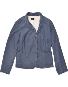 J. CREW Womens 3 Button Corduroy Blazer Jacket UK 14 Large Blue AP10 - Picture 1 of 3