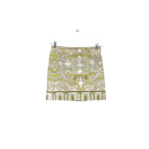 J.Crew Mini Skirt 6 Green Paisley - Picture 1 of 4