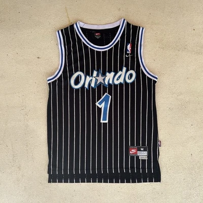 Camiseta Nike Penny Hardaway #1 Orlando Magic de Colección Años 90 Rayas Negras NBA Talla M Foto 1 de 4