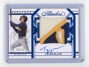 Parche Panini Flawless Tyler Black Prospect 2024 autógrafo zafiro 08/15 #PPA-TB - Imagen 1 de 2