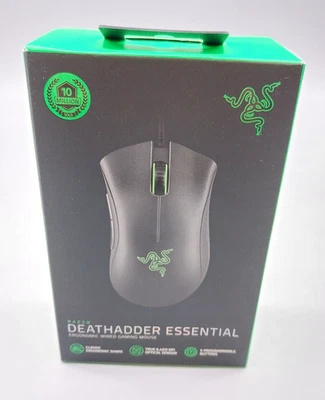 Razer DeathAdder Essential Gaming Maus Schwarz 6400dpi Mouse ergonomisc #KT9709X - Bild 1 von 4