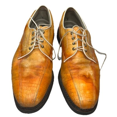 FOOTJOY TAN ORANGE BEIGE classics TOUR GOLF SHOES LACE UP  OPTIFLEX  mens 10.5 C - Image 1 of 4