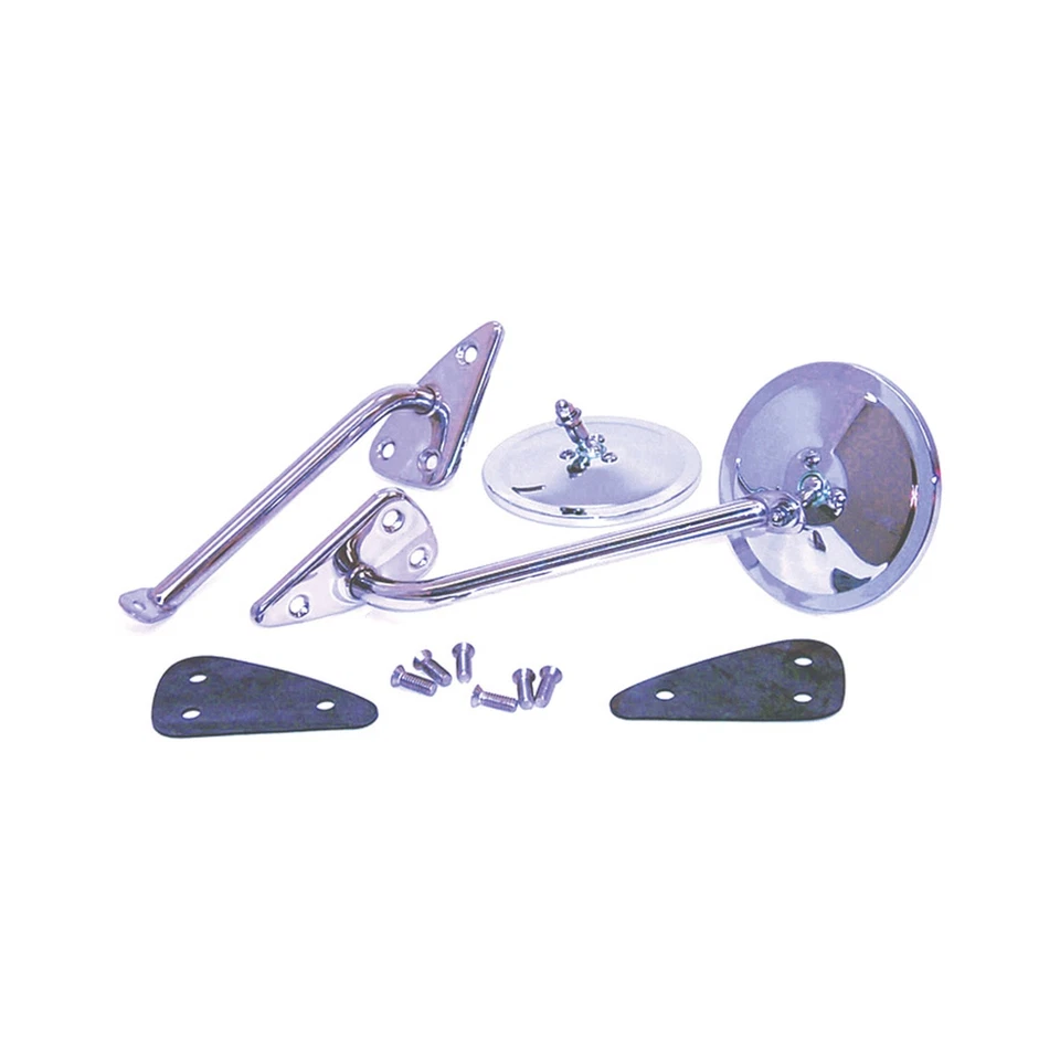 COMS4RC Brothers Trucks Complete Mirror Set Chrome Round/Ribbed - Pair - Image 1 of 1