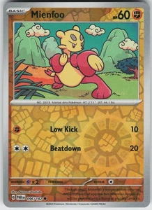 Mienfoo 096/182 Reverse Holo Near Mint SV04: Paradox Rift Pokemon card - Picture 1 of 2